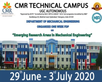 Online FDP on “Emerging Research Areas in Mechanical Engineering”