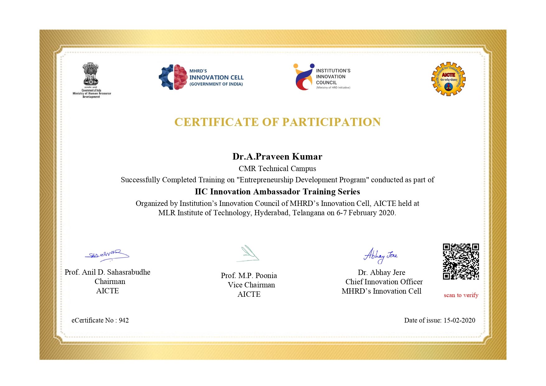 certificate ia details nameDr.A.Praveen Kumar page 0001