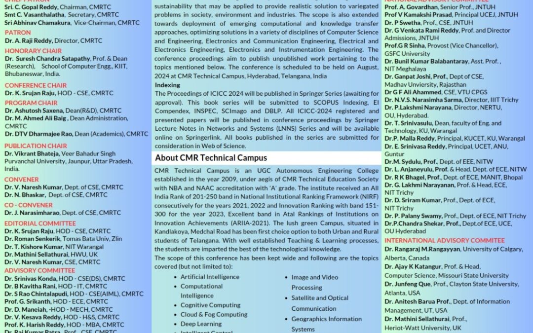 7th International Conference on Intelligence Computing and Communication (ICCICC-2024)