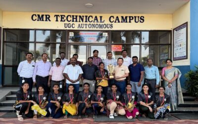 CMRTC KHO-KHO(W) team being Winners of SANGRAM-2025 Inter collegiate Sports Fest held by Hyderabad Institute Technology And Management College, Hyderabad